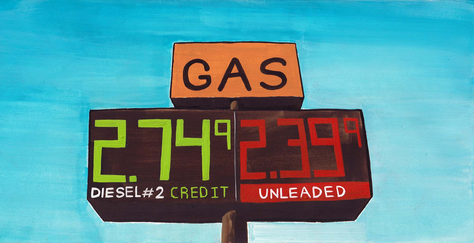 Gas sign